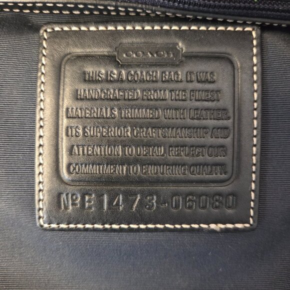 Coach Vintage Black Canvas Signature Monogram Back Pack - Picture 5 of 14